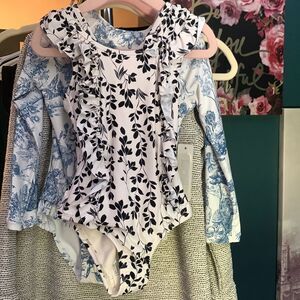 GB Girls ONE PIECE swimsuit 4 & 5 black & cream